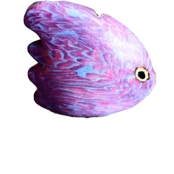 2 Candles Angel Clown Fish Romantic Kissing Lips Colorful Tropical 1970s Collect - Picture 4 of 16